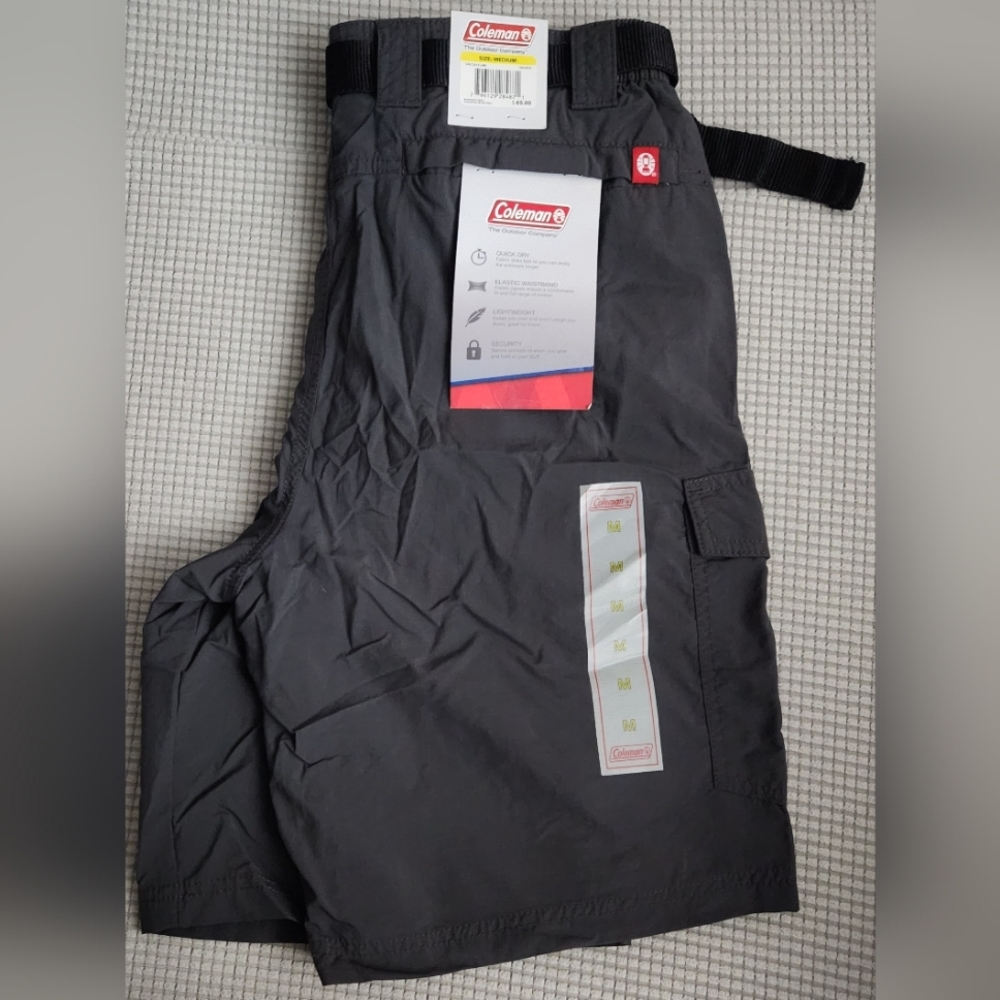 NEW - Medium Coleman Quick Dry Utility Cargo Men's Gray Shorts